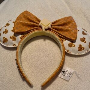 Disney Gold and White Mickey Mouse Ears Headband